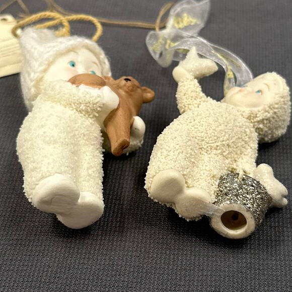 Dept 56 Snowbabies SnowDream Feeding the Birds & Reindeer Ornament Lot 2016 - Picture 12 of 15